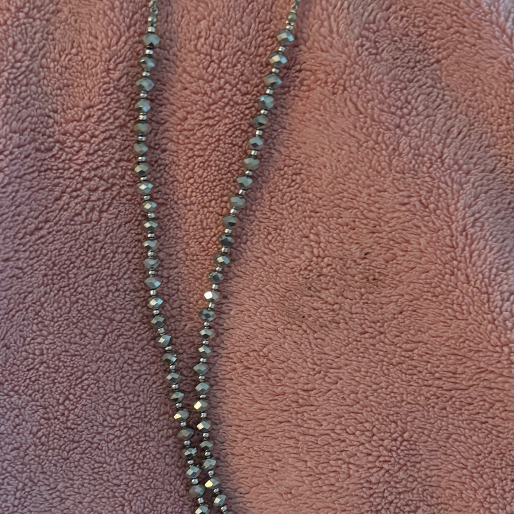 Elegant Silver Beaded Necklace